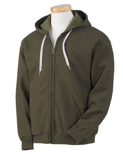 Gildan Heavy Blend Vintage Full-Zip Hooded Sweatshirt G187 | Moss - Front