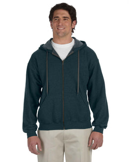 Gildan Heavy Blend Vintage Full-Zip Hooded Sweatshirt G187 | Midnight - Front