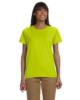 Gildan Ladies Ultra Cotton Heavyweight T-Shirt G200L | Safety Green - Front