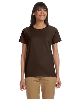 Gildan Ladies Ultra Cotton Heavyweight T-Shirt G200L | Dark Chocolate - Front