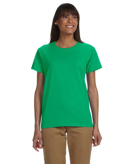 Gildan Ladies Ultra Cotton Heavyweight T-Shirt G200L | Irish Green - Front