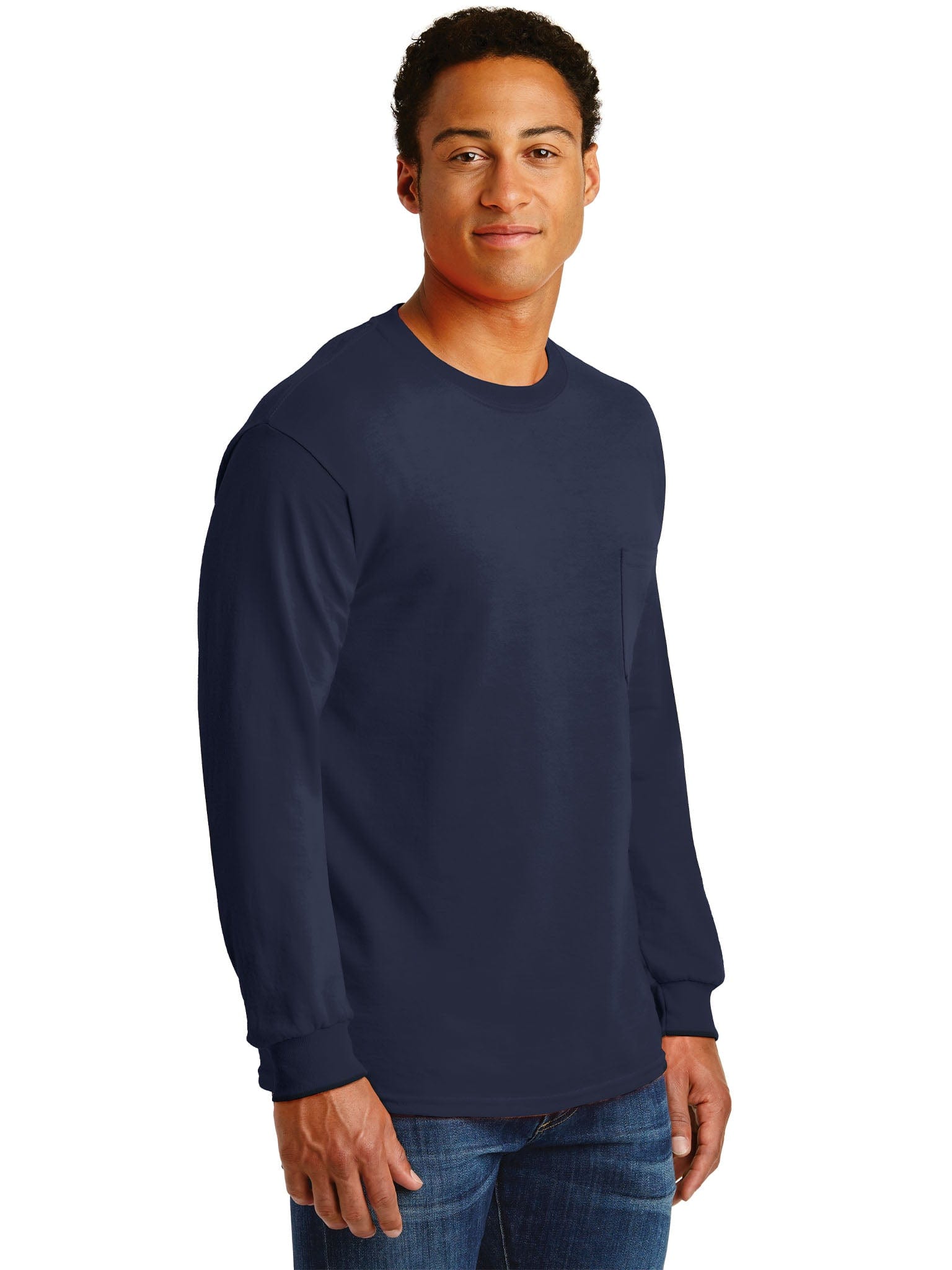 Gildan G241 Ultra Cotton Long-Sleeve Pocket T-Shirt – Heavyweight, Pre-Shrunk