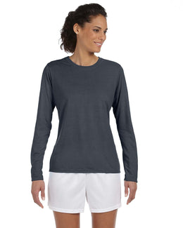 Gildan Ladies 4.5 oz. Performance Long Sleeve T-Shirt G424L | Charcoal - Front