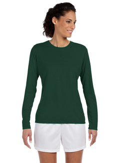 Gildan Ladies 4.5 oz. Performance Long Sleeve T-Shirt G424L | Forest Green - Front