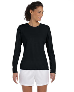 Gildan Ladies 4.5 oz. Performance Long Sleeve T-Shirt G424L | Black - Front
