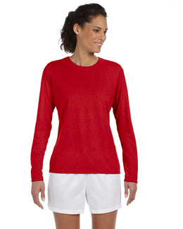 Gildan Ladies 4.5 oz. Performance Long Sleeve T-Shirt G424L | Red - Front