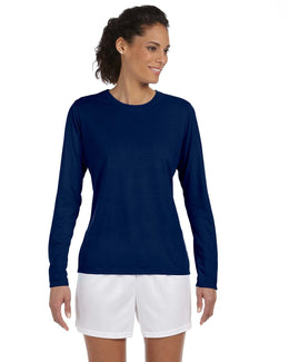 Gildan Ladies 4.5 oz. Performance Long Sleeve T-Shirt G424L | Navy - Front
