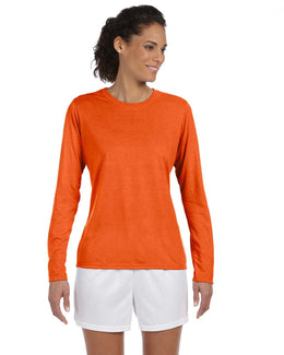 Gildan Ladies 4.5 oz. Performance Long Sleeve T-Shirt G424L | Orange - Front