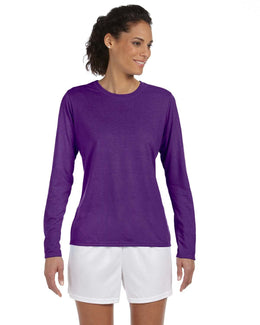 Gildan Ladies 4.5 oz. Performance Long Sleeve T-Shirt G424L | Purple - Front