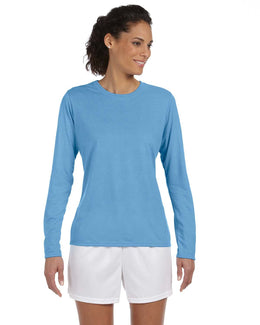 Gildan Ladies 4.5 oz. Performance Long Sleeve T-Shirt G424L | Carolina Blue - Front