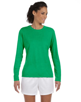 Gildan Ladies 4.5 oz. Performance Long Sleeve T-Shirt G424L | Irish Green - Front