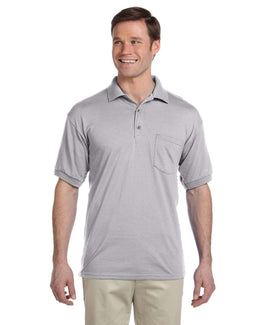 Gildan DryBlend 50/50 Jersey Knit Pocket Polo Shirt G890 | Sport Grey - Front