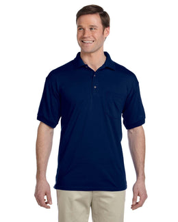 Gildan DryBlend 50/50 Jersey Knit Pocket Polo Shirt G890 | Navy - Front
