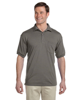Gildan DryBlend 50/50 Jersey Knit Pocket Polo Shirt G890 | Graphite Heather - Front