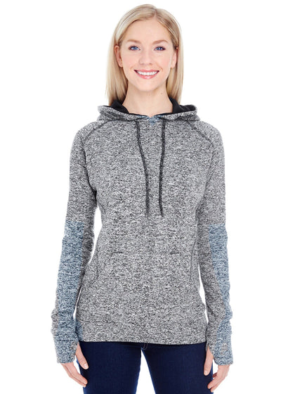 J America Ladies Cosmic Contrast Fleece Hood – CheapesTees