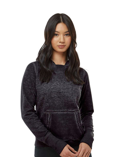 J America Ladie's Zen Pullover Fleece Hooded Sweatshirt