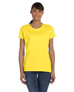 Fruit of the Loom Ladies Heavy Cotton T-Shirt L3930R | Yellow - Front