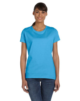 Fruit of the Loom Ladies Heavy Cotton T-Shirt L3930R | Aquatic Blue - Front