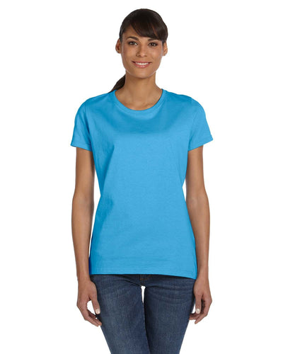 Fruit of the Loom Ladies Heavy Cotton T-Shirt L3930R | Aquatic Blue - Front