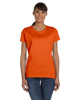 Fruit of the Loom Ladies Heavy Cotton T-Shirt L3930R | Burnt Orange - Front