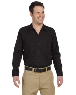 Dickies Industrial Long Sleeve Work Shirt LL535 | Black - Front