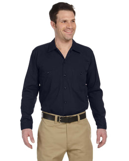 Dickies Industrial Long Sleeve Work Shirt LL535 | Dark Navy - Front