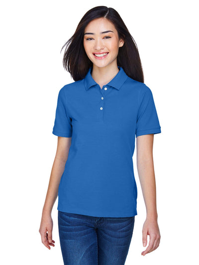 Harriton Ladies Easy Blend Polo Shirt
