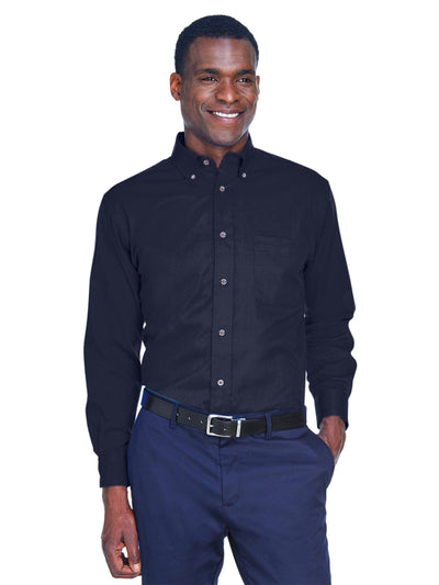 Harriton Long Sleeve Stain-Release Twill Shirt