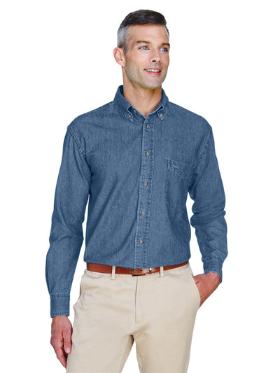 Harriton Long Sleeve Denim Shirt
