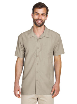 Harriton Barbados Textured Camp Shirt