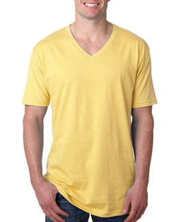 Next Level Mens Short Sleeve V-Neck Tee N3200 | Banana Cream - Front