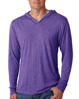 Next Level Unisex Triblend Long Sleeve Hoodie N6021 | Purple Rush - Front