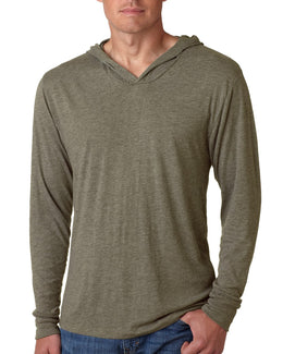 Next Level Unisex Triblend Long Sleeve Hoodie N6021 | Venetian Gray - Front