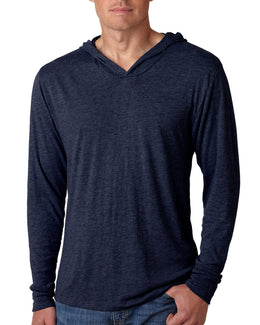 Next Level Unisex Triblend Long Sleeve Hoodie N6021 | Vintage Navy - Front