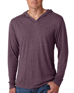 Next Level Unisex Triblend Long Sleeve Hoodie N6021 | Vintage Purple - Front