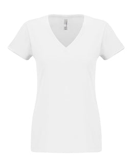 Next Level Ladies Sueded V-Neck Tee N6480 | White - Front