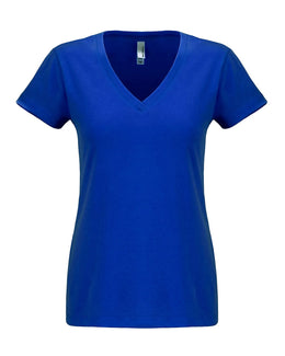 Next Level Ladies Sueded V-Neck Tee N6480 | Royal - Front