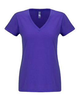 Next Level Ladies Sueded V-Neck Tee N6480 | Purple Rush - Front
