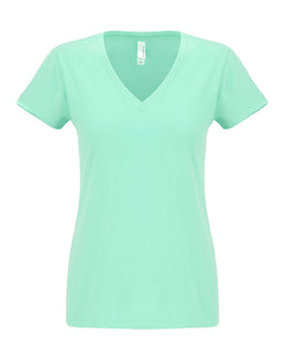 Next Level Ladies Sueded V-Neck Tee N6480 | Mint - Front