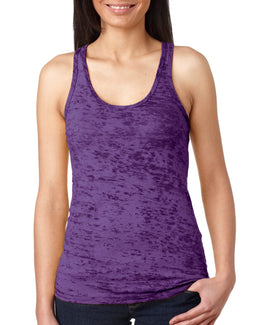 Next Level Ladies Burnout Racerback Tank N6533 | Purple Rush - Front
