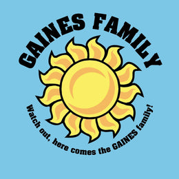 Bright sun family reunion t-shirt design