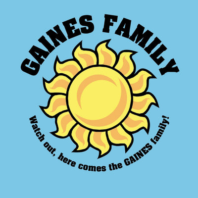 Bright sun family reunion t-shirt design