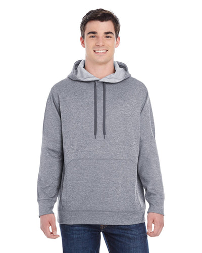 Champion Adult Performance Fleece Pullover Hood S220 | Slate Gray Hthr - Front