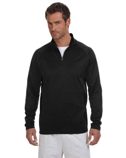 Champion Adult Performance Fleece Quarter-Zip Jacket S230 | Black/ Black - Front