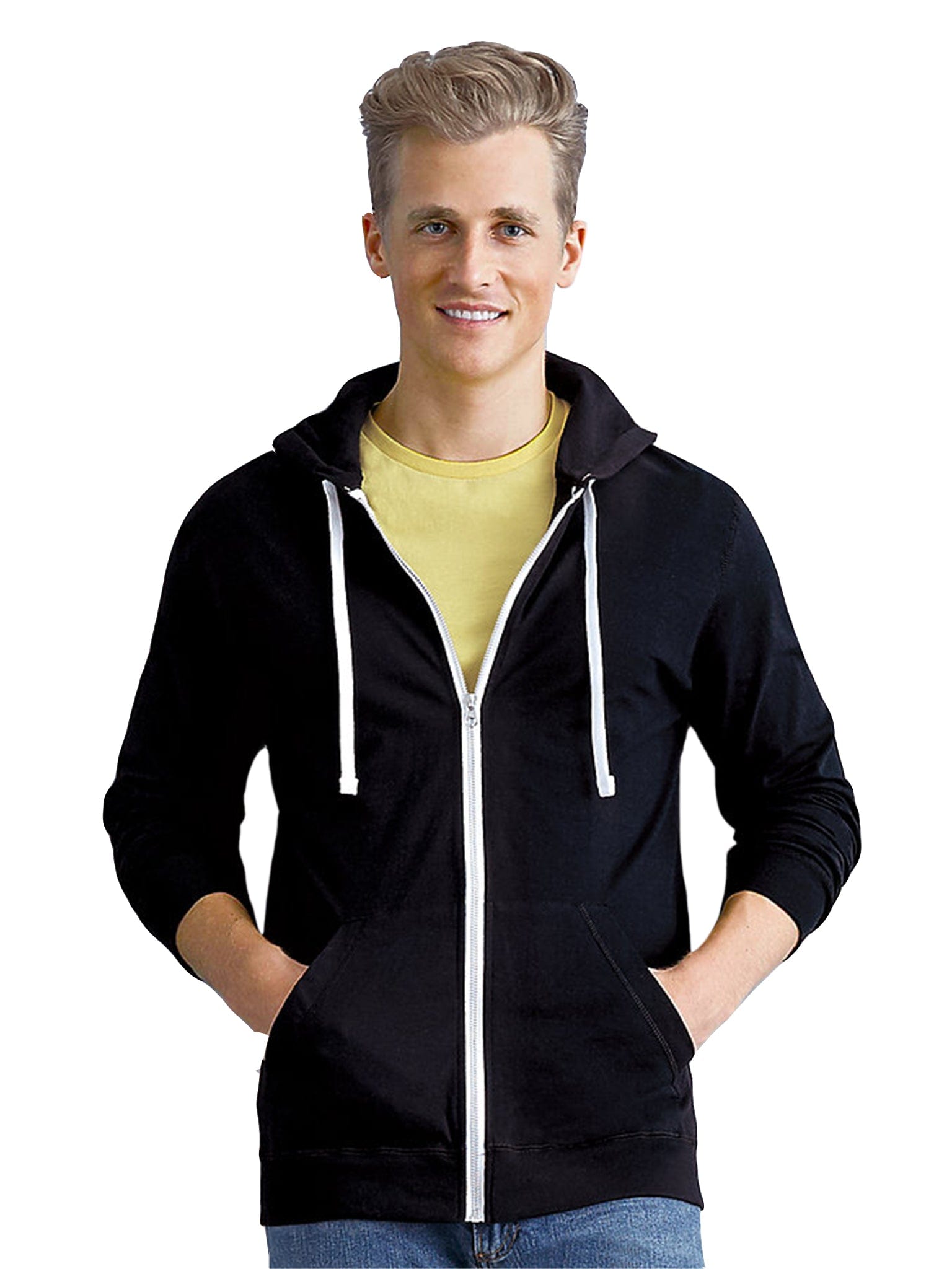 COTTON FLEECE CLASSIC ZIP UP HOODIE | ONYX