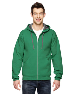 Fruit of the Loom Sofspun Full-Zip Hooded Sweatshirt SF73R | Clover - Front