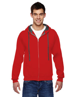Fruit of the Loom Sofspun Full-Zip Hooded Sweatshirt SF73R | Fiery Red - Front