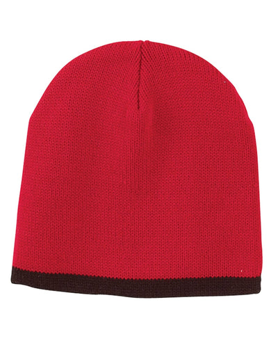 Big Accessories Knit Cap TNT | Red/ Black - Front