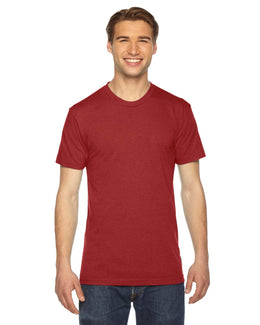 American Apparel Unisex Triblend Short Sleeve Track T-Shirt TR401W | Tri Red - Front