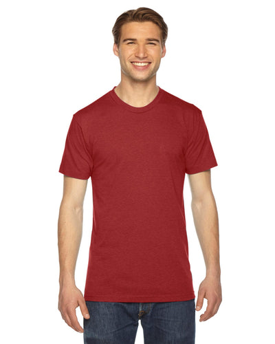American Apparel Unisex Triblend Short Sleeve Track T-Shirt TR401W | Tri Red - Front